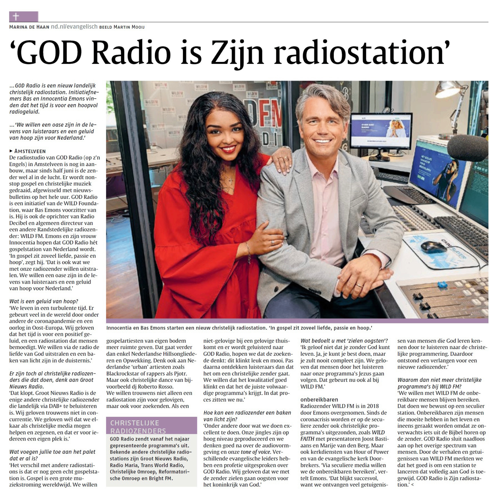 'GOD Radio is Zijn radiostation.' — Bas Emons